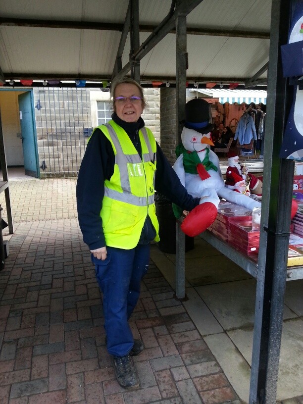 One of Our Town Centre Caretakers was also on Haslingden Market where she works hard keeping it tidy for traders and shoppers! 