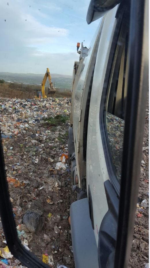 This is possibly our favourite photo of the day from our Refuse Crew tipping off household waste, keep up the great work team! 